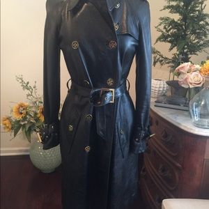 Tory Burch Leather trench coat